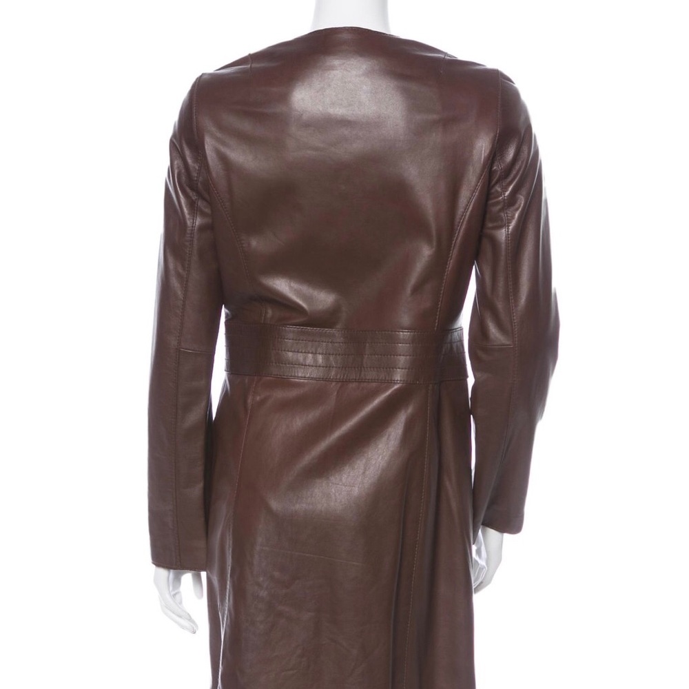 LAST DAY FINAL PRICE Tory Burch Cordelia Leather Jacket/Dress Brown 4 - Picture 2 of 14